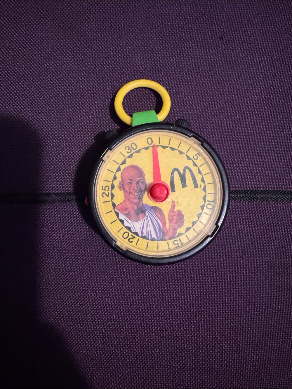McDonald's green and yellow Fitness 'Fun Challenge' hand timer